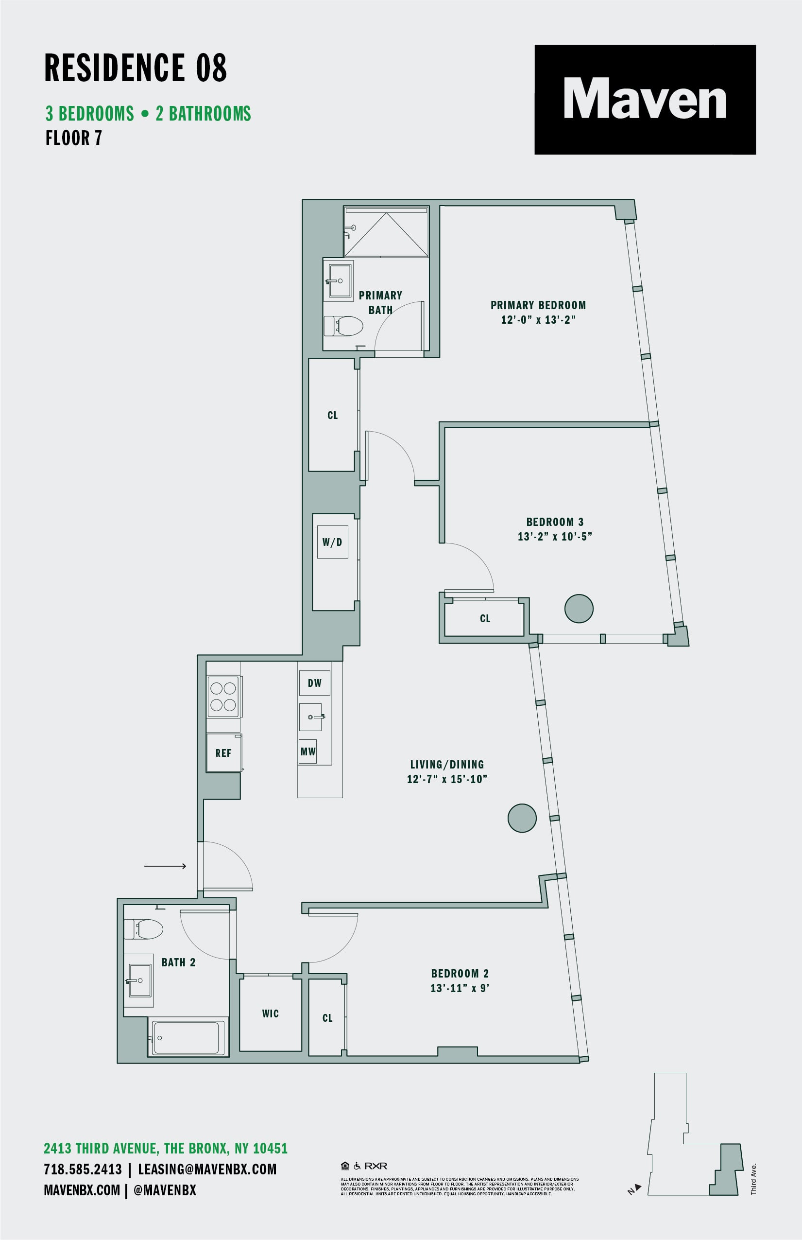 Floorplan image of apartment 708